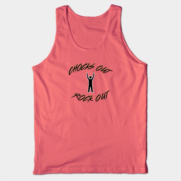 CHOCKS OUT, ROCK OUT - Airplane Ramp Marshaller Tank Top by Vidision Avgeek
